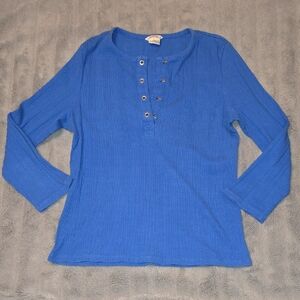 Michael Kors Blue Top with Metal Accents